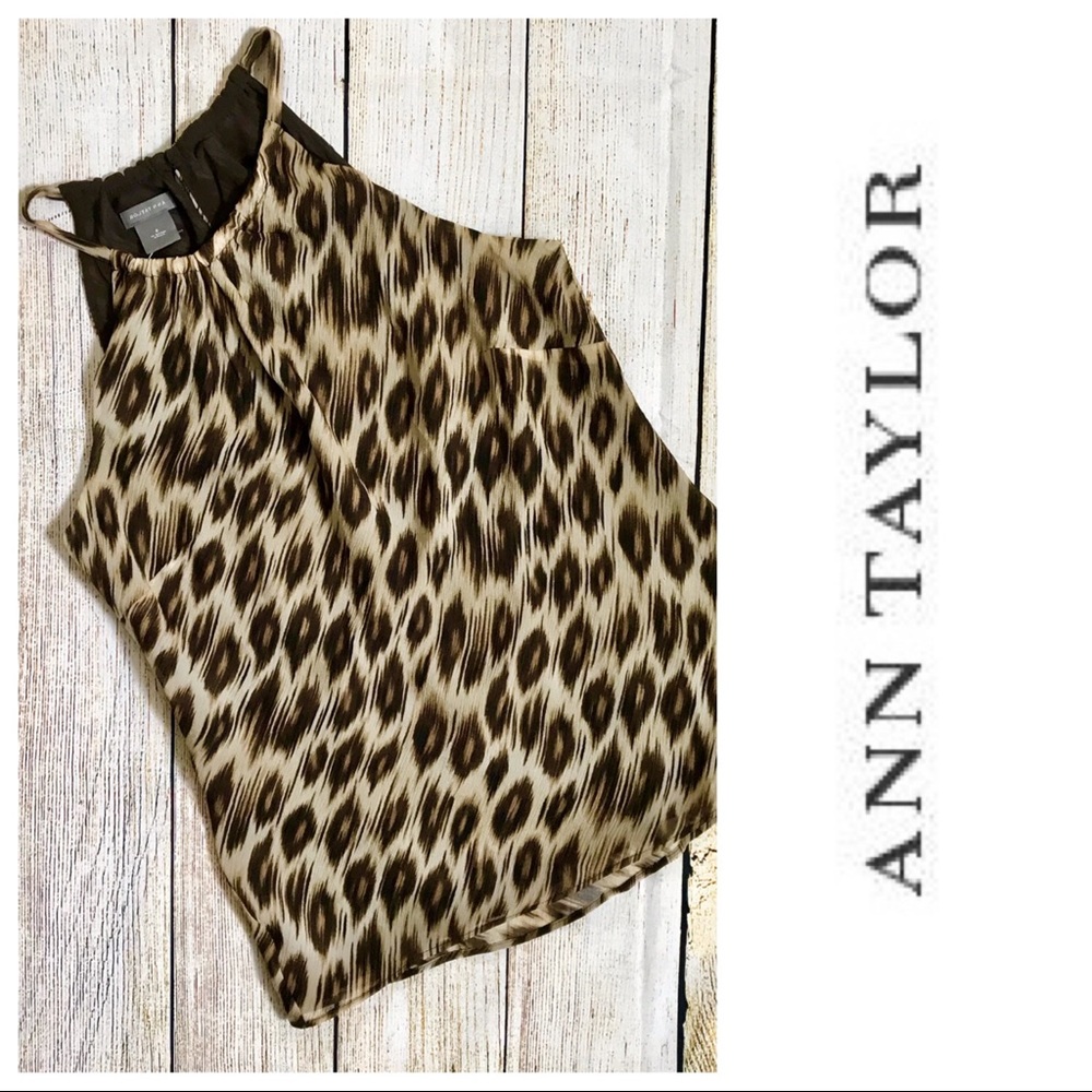 Ann Taylor Leopard Print Tank Top, Size 0